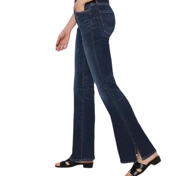 American Eagle super hi-rise flare, size 4 regular dark wash - Picture 2 of 10